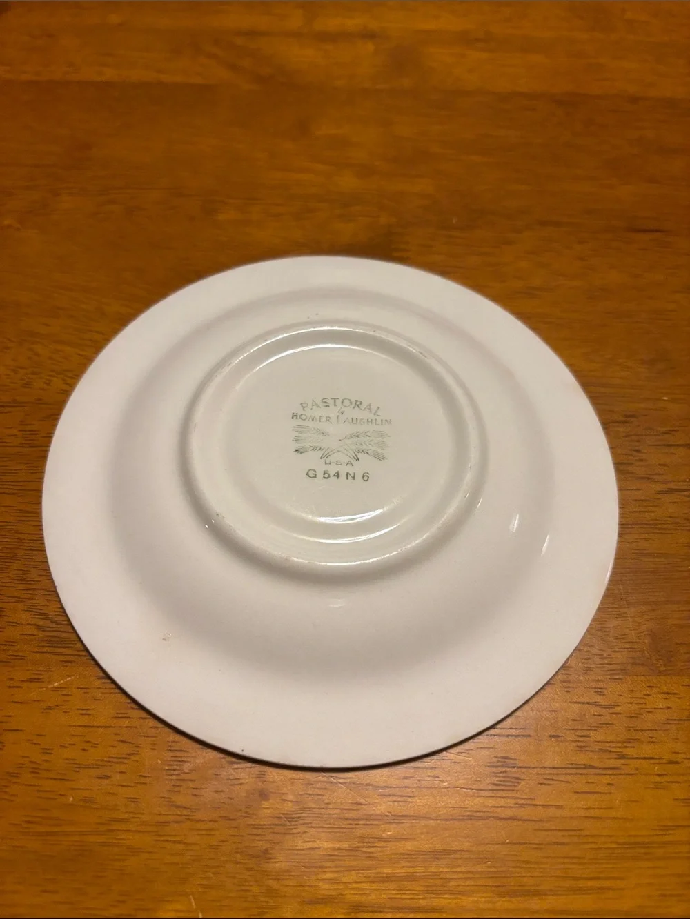 Homer Laughlin Pastoral Classic Green Scenic Ceramic bread plate